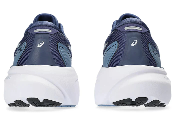 Back view of the Men's Kayano 30 by ASICS in Deep Ocean/White