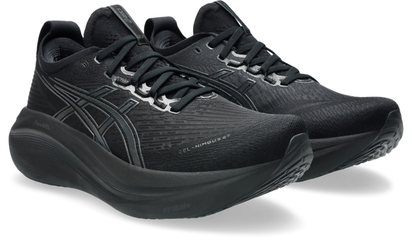 A black Asics logo is in the middle of the upper on both sides.