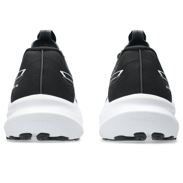 The heel of this shoe shows the words "PureGel" impressed into the midsole.