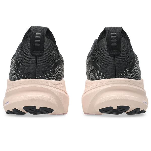 The heel of the ASICS Kayano 32 has a tab for easy carrying.