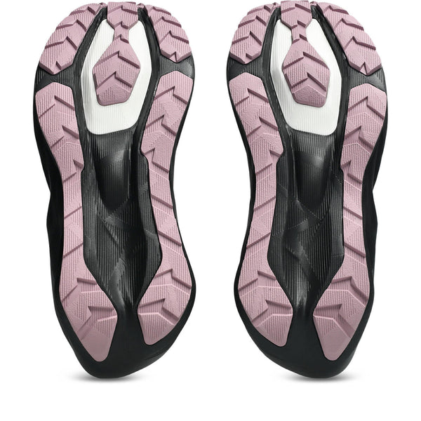 Purple rubber is sued on the outsole.