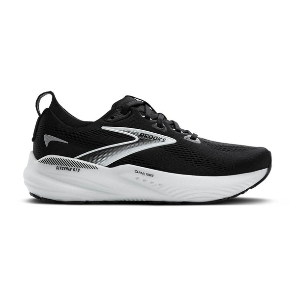 This men's Glycerin GTS 22 had a black upper and a white midsole.