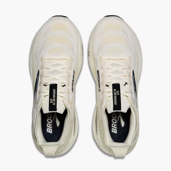 Cream laces are used to match the upper