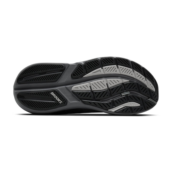 Black and grey rubber is used on the outsole of this shoe.