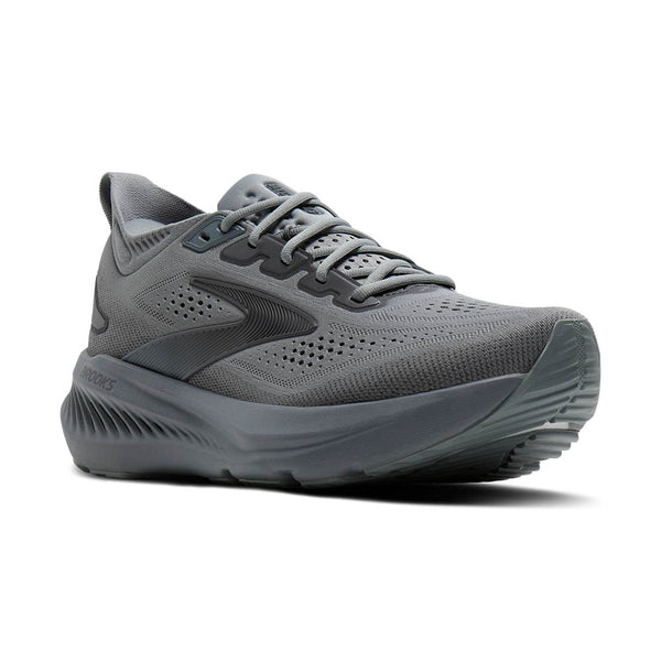 Gray running shoe on a white background