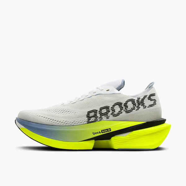 Brooks is printed on the upper on the medial side