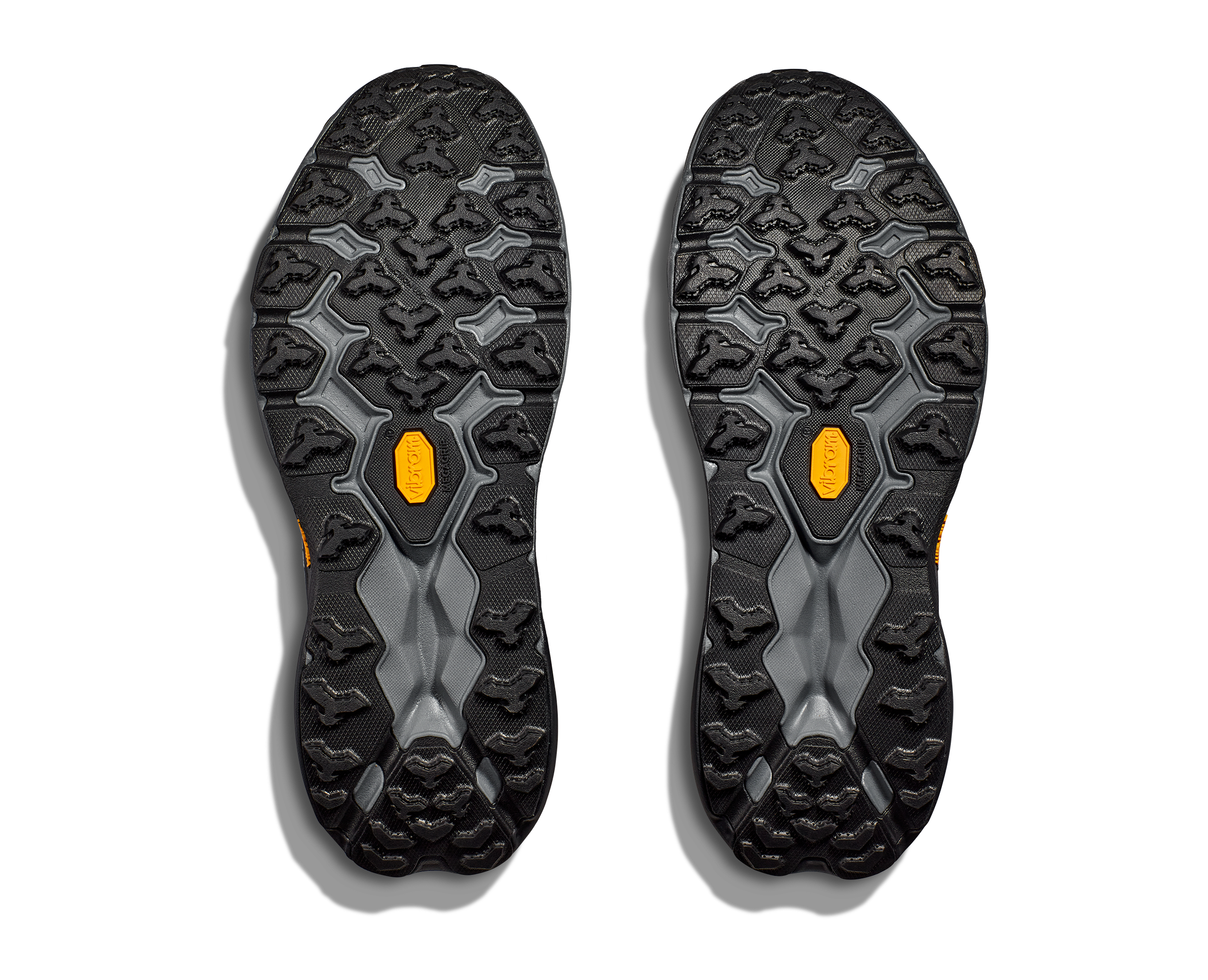 Bottom (outer sole) view of the Men's Speedgoat 5 by HOKA in Harbor Mist/Black