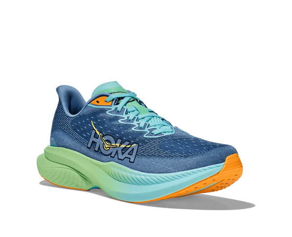 The outsole of the Mach 6 is a very bright orange color.
