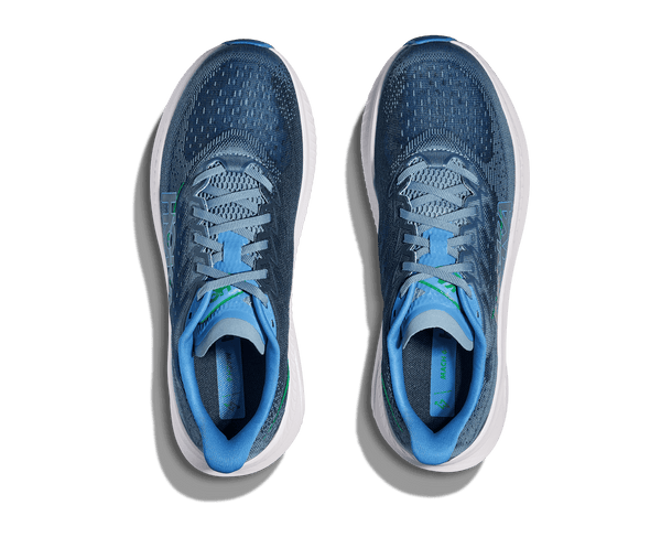 The collar around thes running shoes has a much lighter bliue that the rest of the upper.