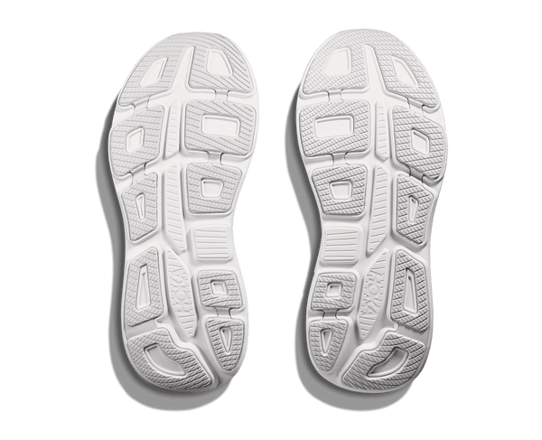 The outsole of these shoes is all a light grey color, just like the upper.