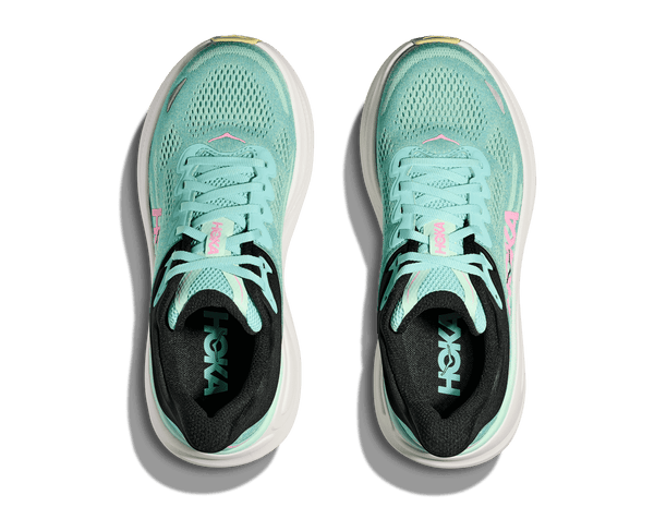 The mesh on this Bondi 9 near the forefoot opens up for great ventilation.