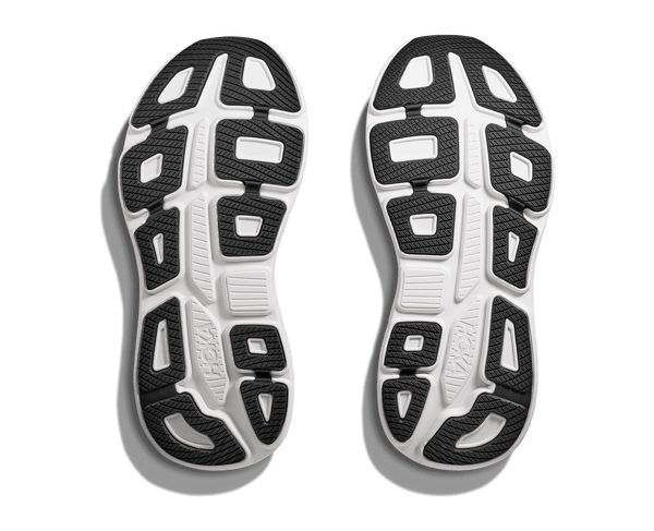 The outsole of this black and white walking shoe also has a black and white outsole.