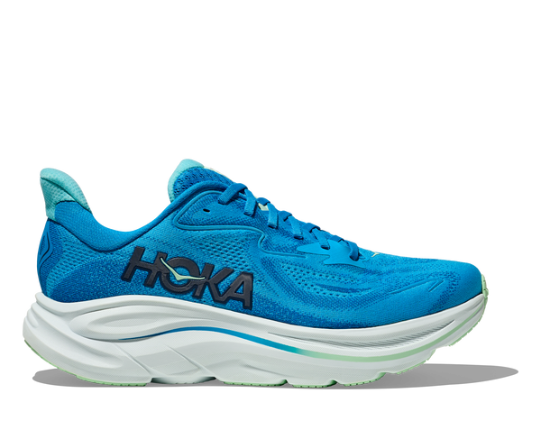 This Clifton 10 features a sky blue upper and a white midsole.
