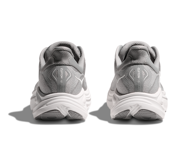 Clifton 10 is printed on the heel of the shoe.