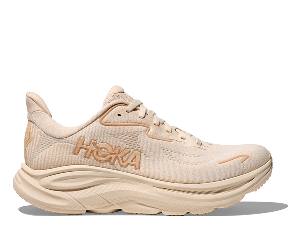 This Clifton 10 has a tonal look with a cream colored upper and midsole.