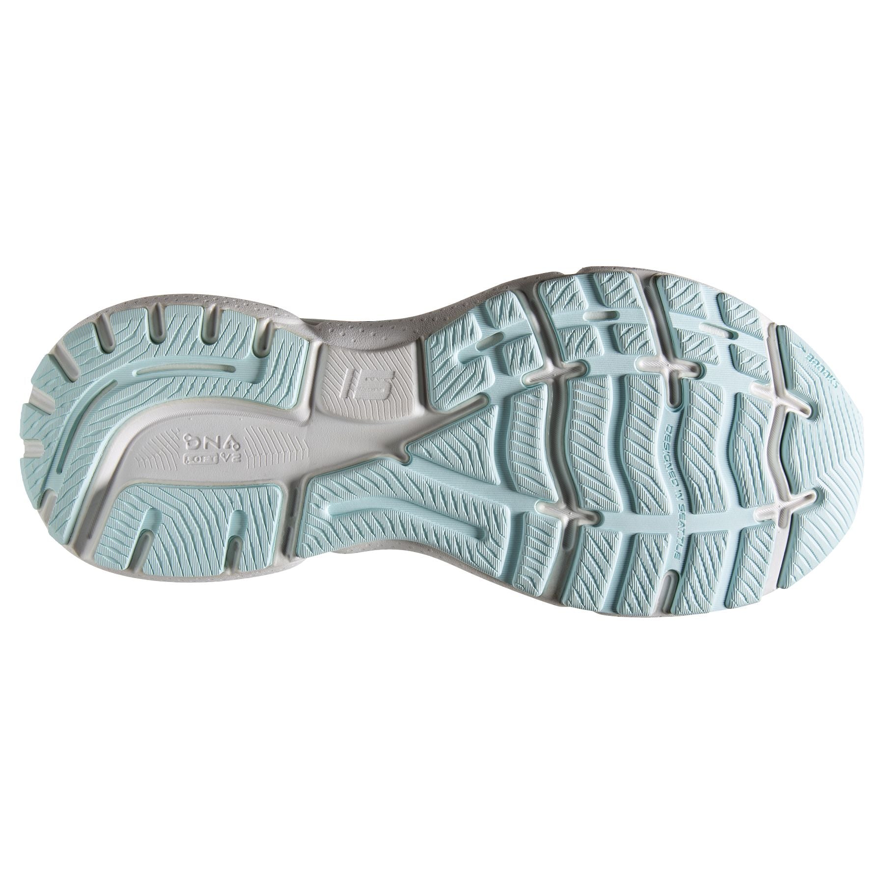 Bottom (outer sole) view of the Women's Ghost 15 in Peacoat/Pearl/Salt Air