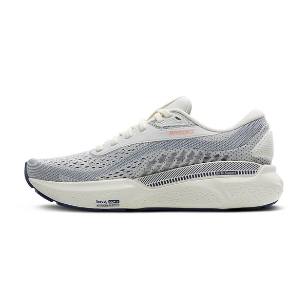 Blue stripes run across the top of the midsole on the medial side to highlight the GuideRail system.
