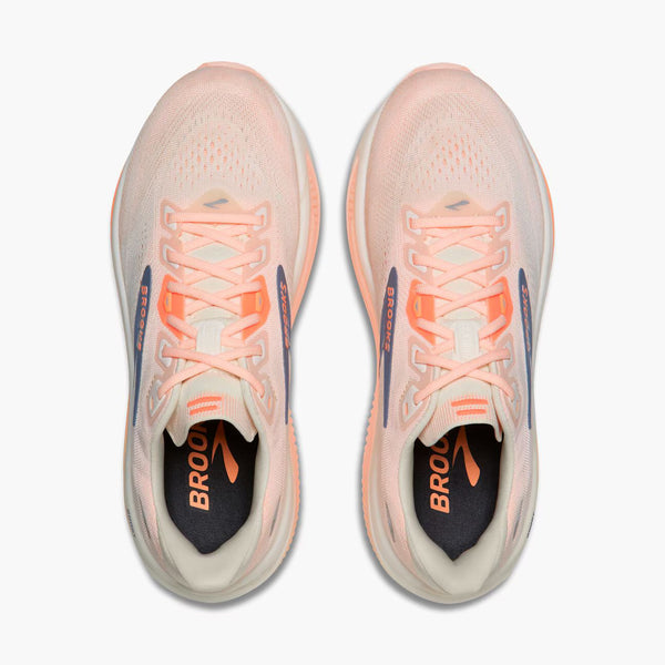 Pink laces are used to match the upper.