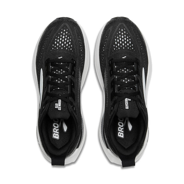 The top down view of the Glycerin GTS 23 with teh lighter color mesh coming through the upper.