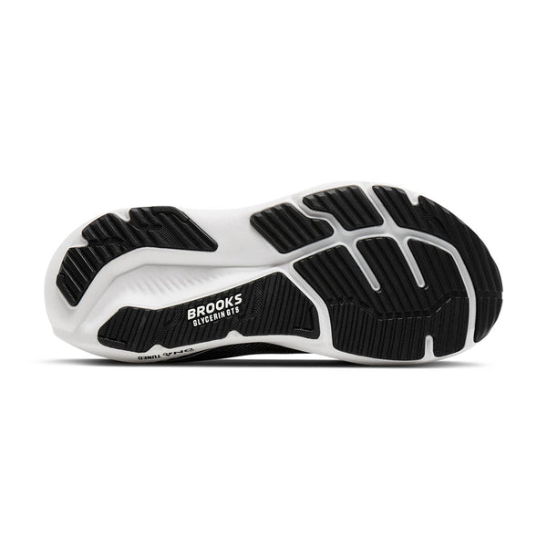 The outsole of this Glycerin GTS 23 is black and white.