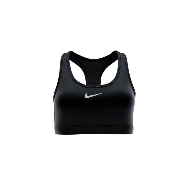 Black Nike sports bra on a white background