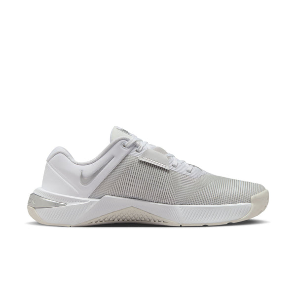 White athletic shoe on a white background.