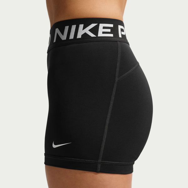 Black Nike Pro shorts on a white background