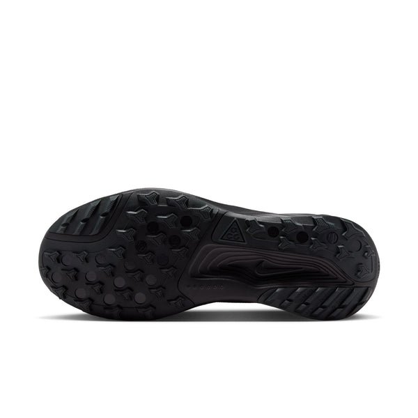 Black running shoe with Nike logo on a white background