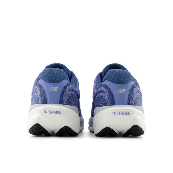 Pair of blue running shoes with 'INFINION' branding on a white background