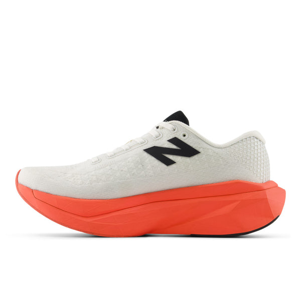 The medial side of these running shoes have a small "N" logo that standsfor New Balance.