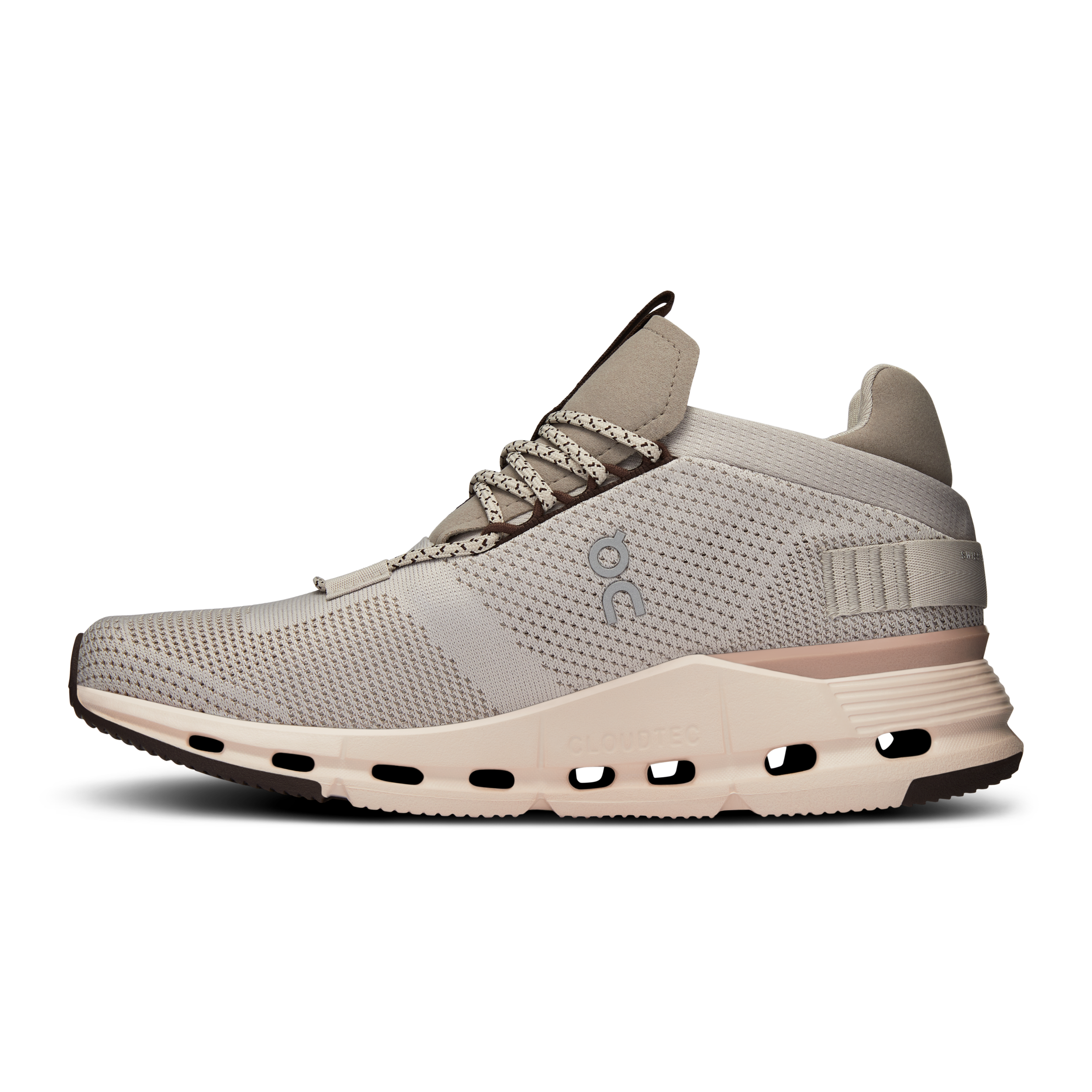 Medial view of the Women's Cloudnova in Pearl/Shell
