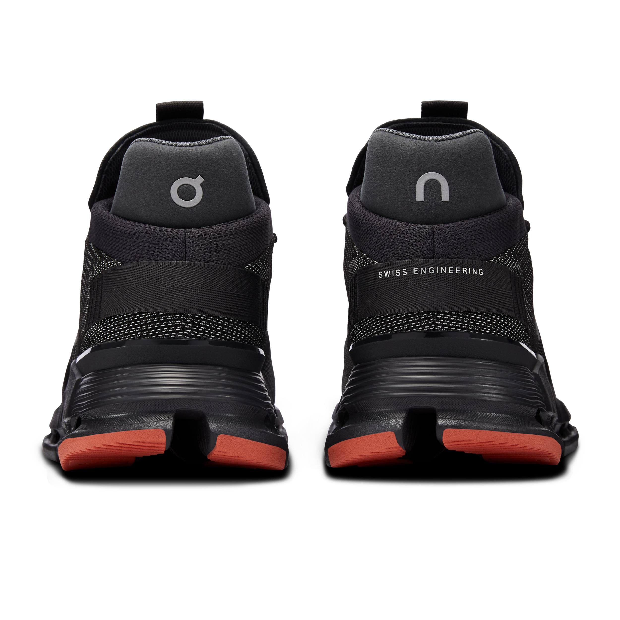 Back view of the Men's Cloudnova in Black/Flame