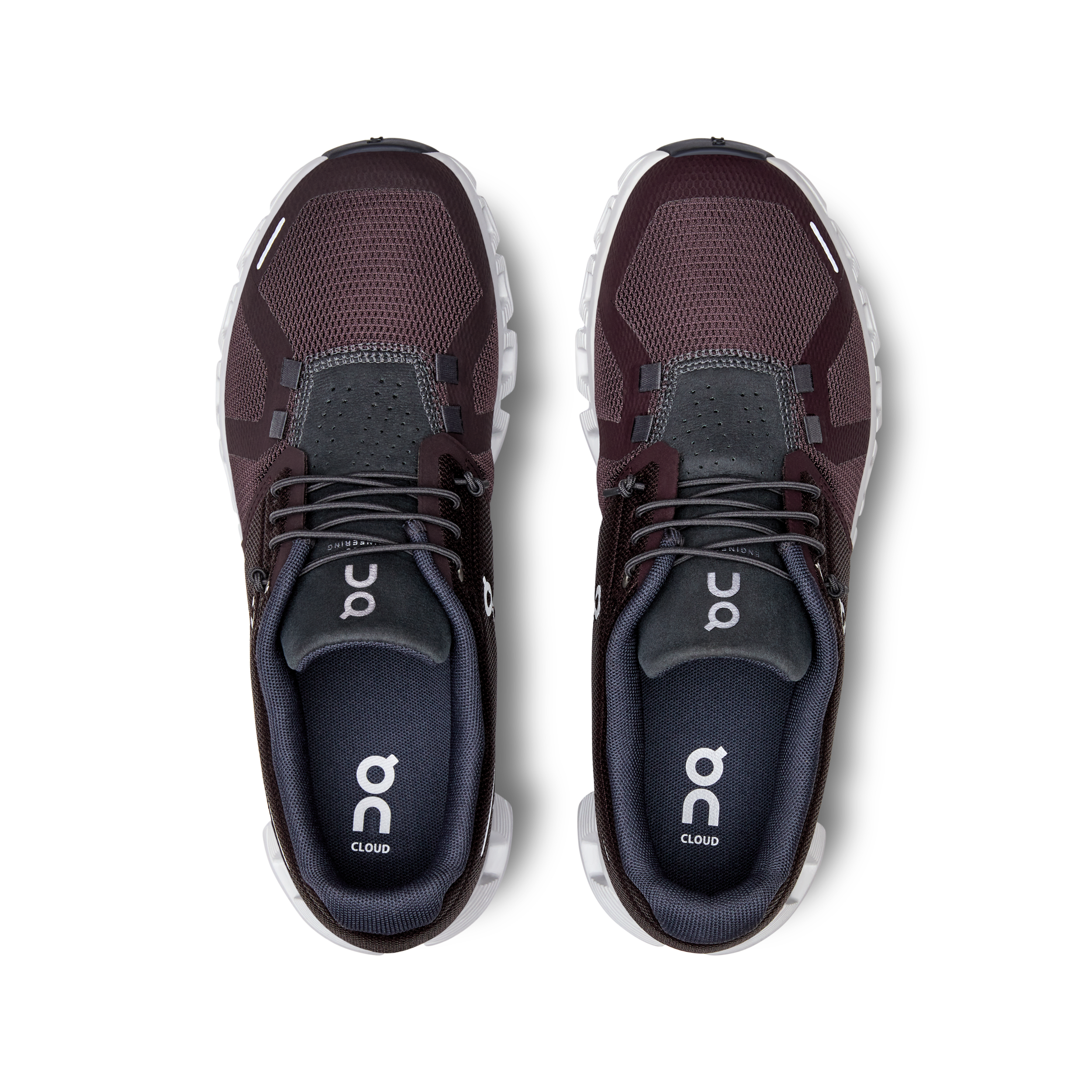 Top view of the Women's Cloud 5 in Mulberry/Eclipse