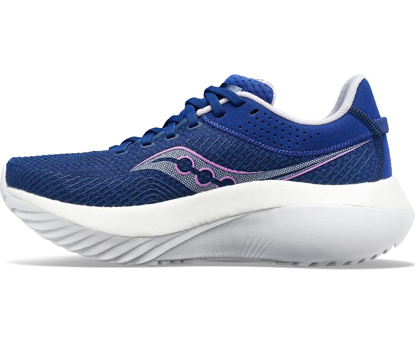 Medial view of the Women's Kinvara Pro in Indigo/Mauve