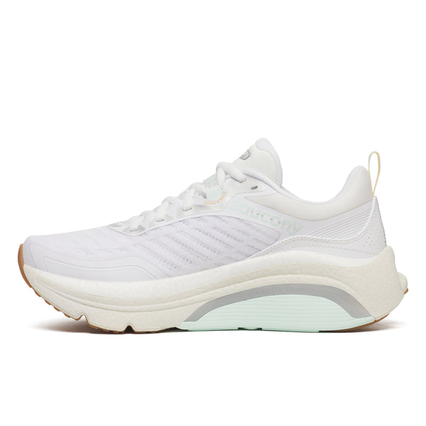 White athletic shoe on a white background