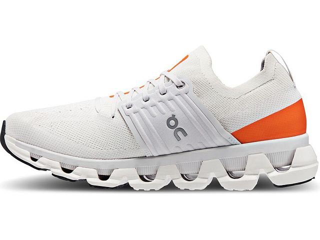Medial view of the Men's ON Cloudswift 3 in the color Ivory / Flame