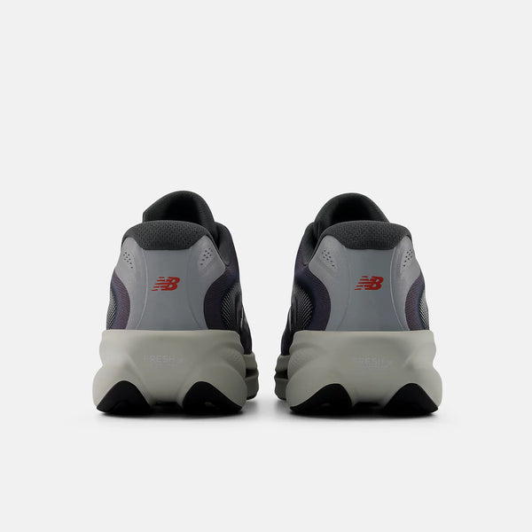 Back view of New Balance running shoes on a white background