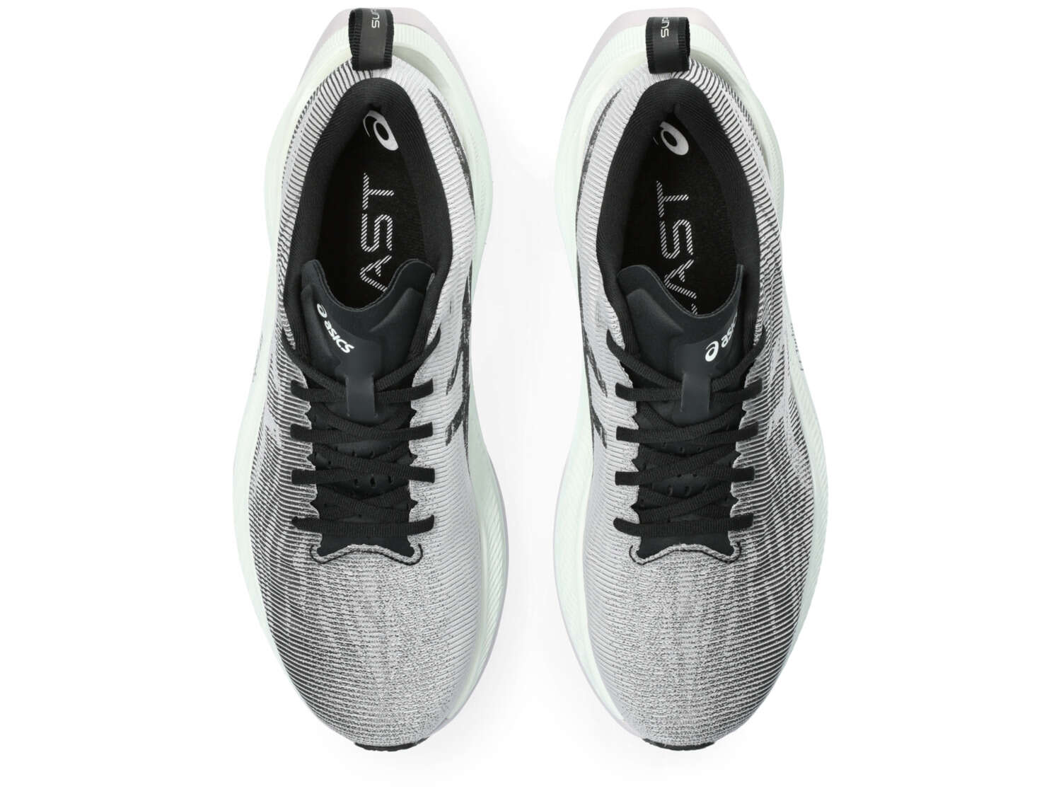 Top view of the Unisex SuperBlast by ASICS in the color White/Lilac Hint