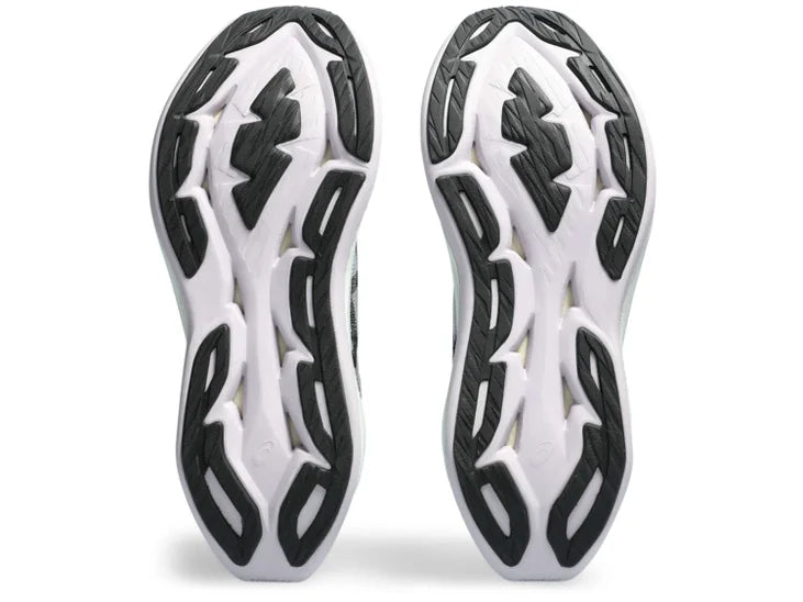 Bottom (outer sole) view of the Unisex SuperBlast by ASICS in the color White/Lilac Hint