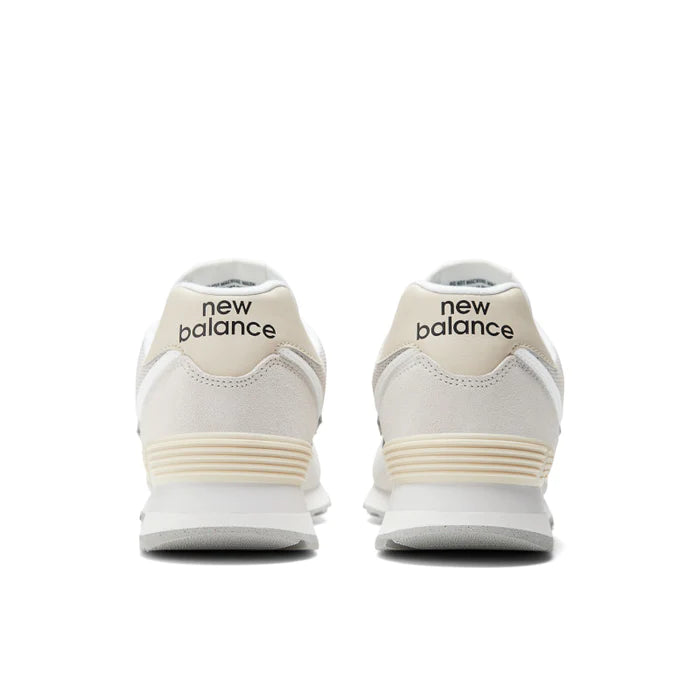Back view of the Men's 574 in White/Fog