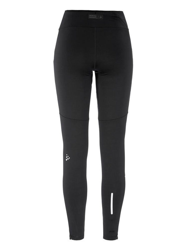 Black leggings with a brand logo on a white background
