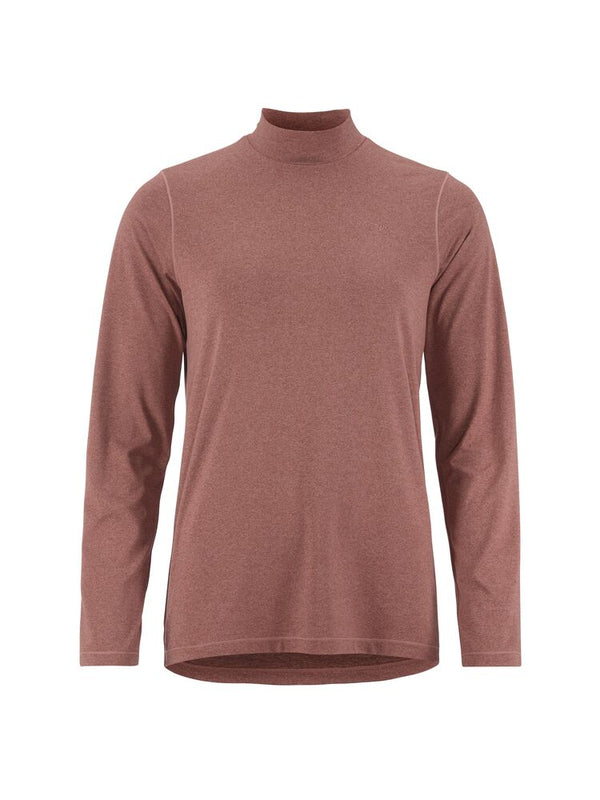 Rose Melange long-sleeve turtleneck shirt on a white background