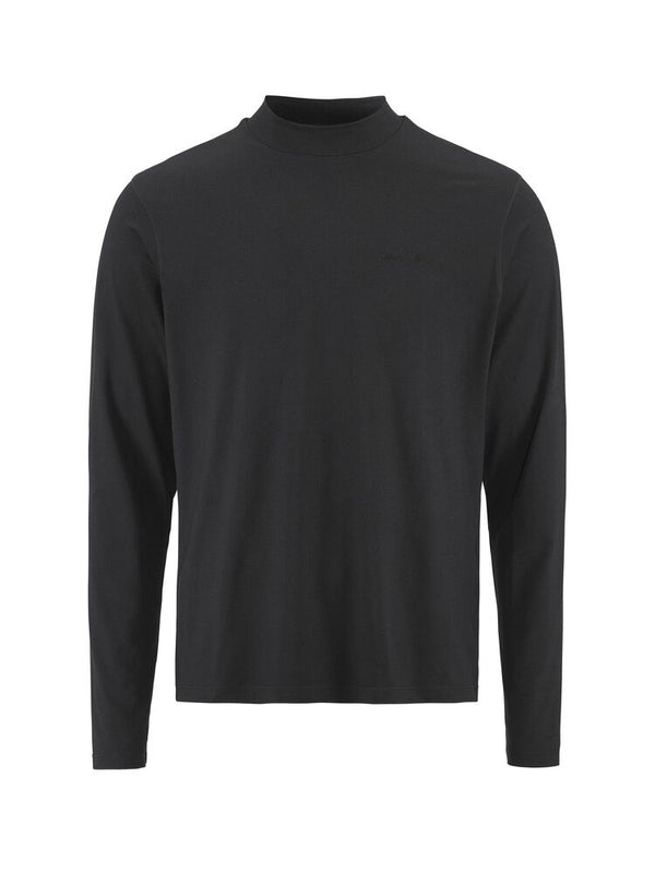 Black long-sleeve shirt on a white background