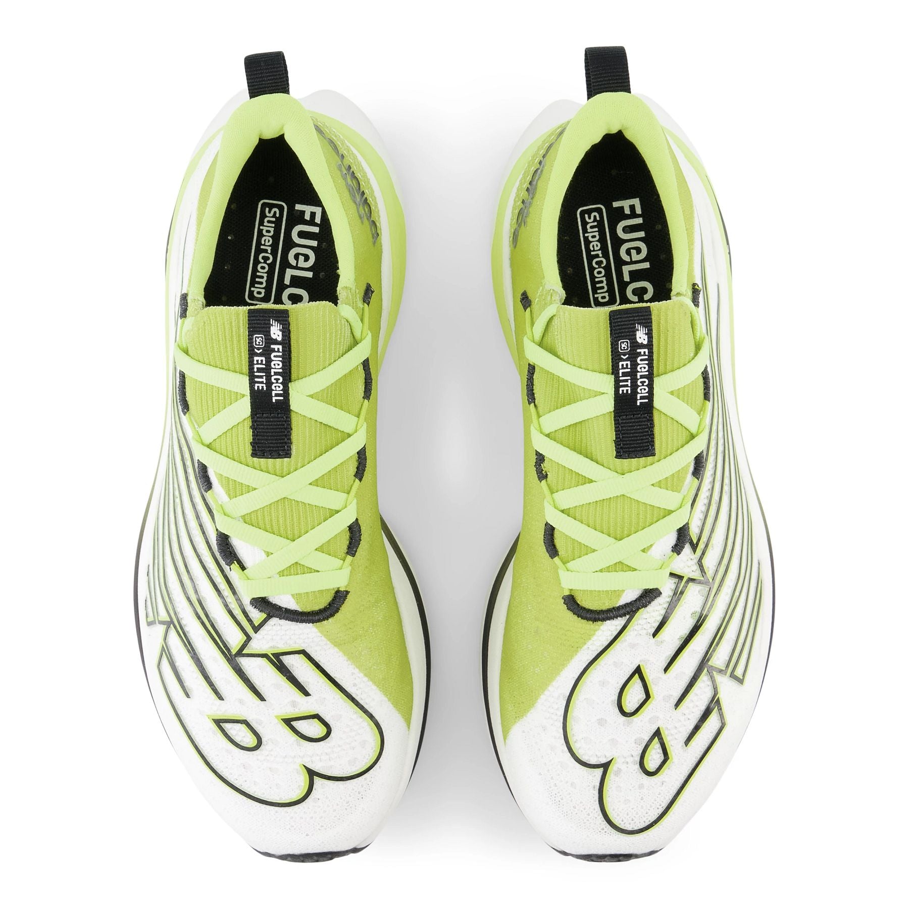 Top view of the Men's Super Comp Elite V3 by New Balance in Thirty Watt/Black/Cosmic Rose