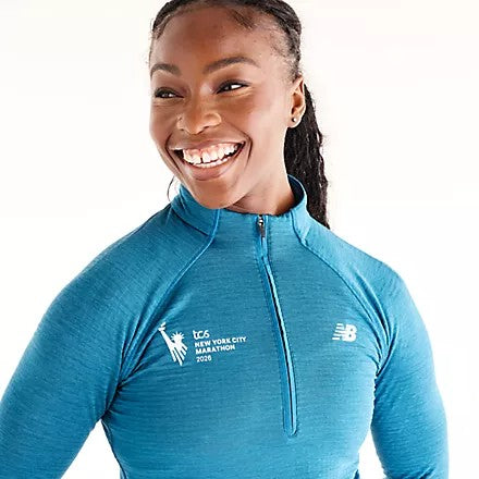 Women's NYC Marathon RC Essential Heat Grid 1/2 Zip