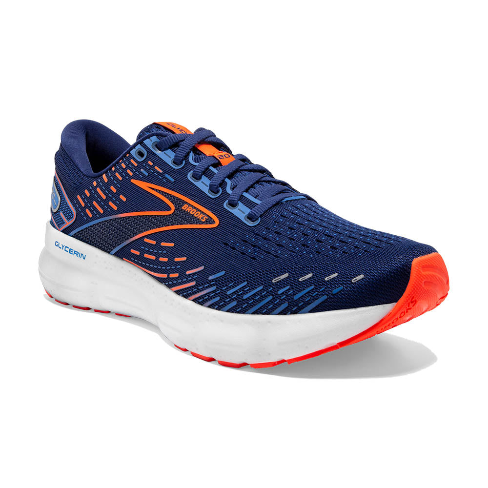 What’s the best thing your feet can feel while running? Nothing. The Men's Brooks Glycerin 20 neutral cushioned running shoes are the final word on comfort thanks to new, supremely soft DNA LOFT v3 cushioning, an updated, improved fit and silky smooth transitions.  This version of the Men's Glycerin comes in the Wide Fit.  2E  Soft and smooth, that's the reason these are one of our very top selling running shoes.