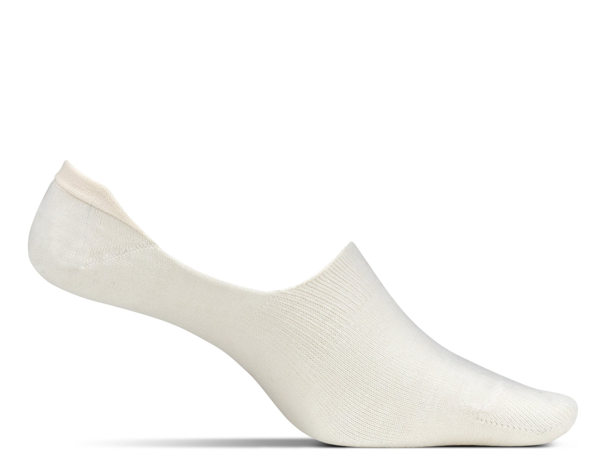 Medial view of the Feetures Women's Hidden Sock in the color Natural