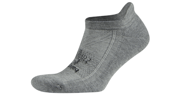 Lateral view of the Balega Hidden Comfort No Show Sock in the color grey.