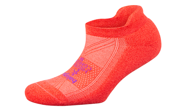 Lateral view of the Balega Hidden Comfort No Show Sock in the color cherry.