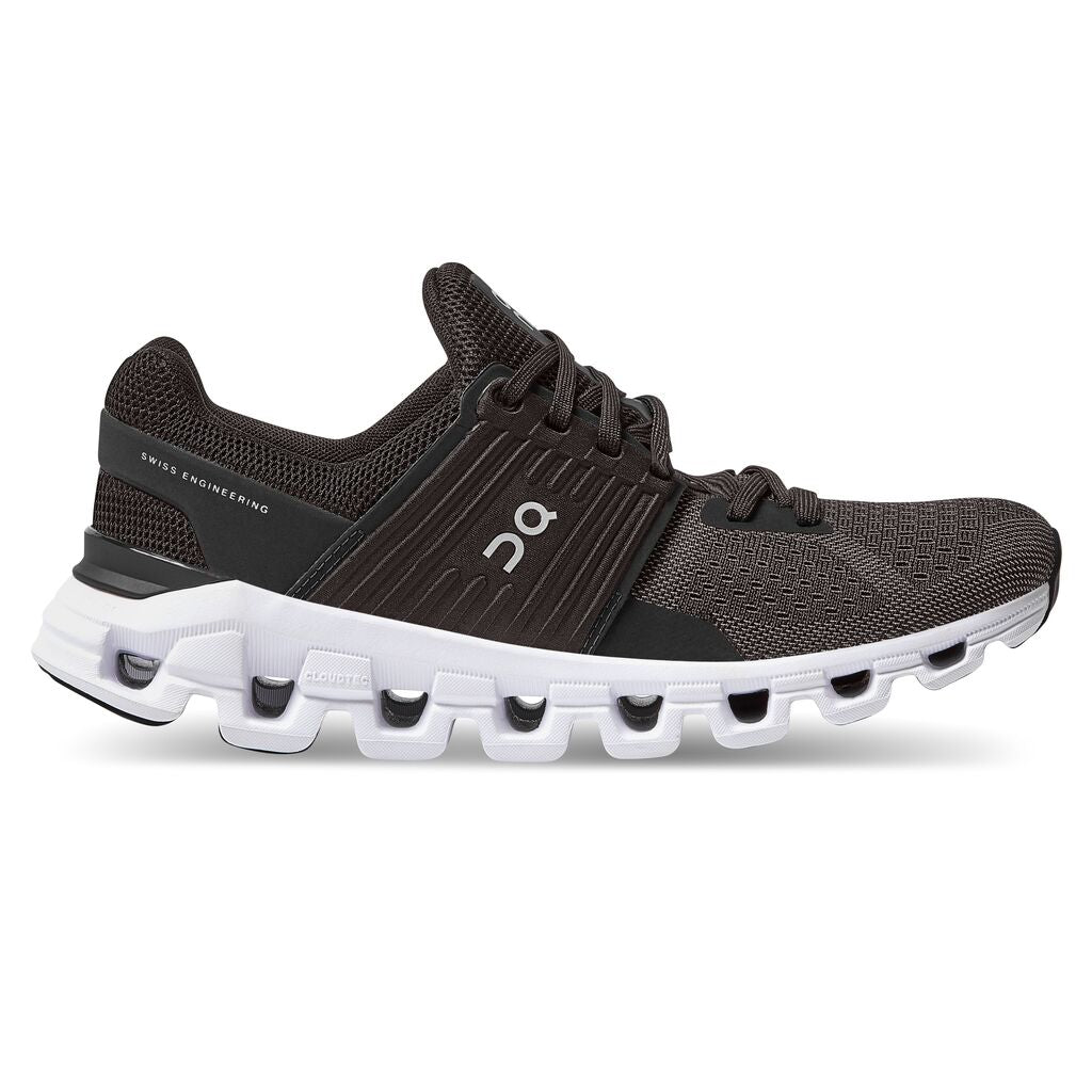 The newest version of the Women's On Cloudswift has arrived!! This running shoe is made for urban runs. The Cloudswift is light but can still absorb the impacts of running due to the design of the midsole. The recycled engineered mesh upper is made to provide all the necessary comfort and security while running.